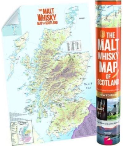 MALT WHISKY MAP OF Folded, Rolled,