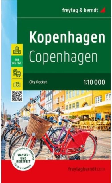 Copenhagen City Pocket Map 1:10,000 scale
