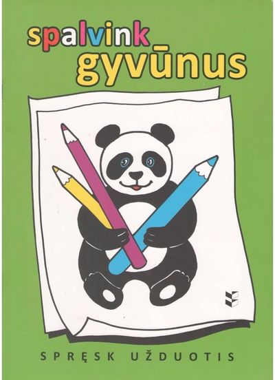 Spalvink gyvūnus.Spręsk užduotis