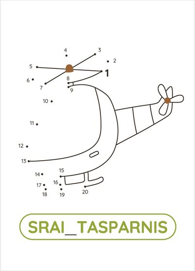 Junk taškus nuo 1 iki 20