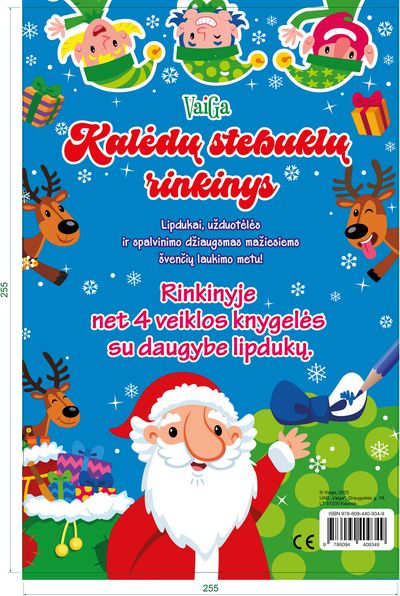 Kalėdų stebuklų rinkinys (4 veiklos knygelės su lipdukais)