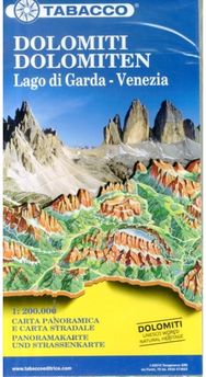 Dolomites / Lake Garda / Venice road map & panoramic map
