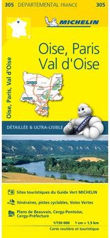 Oise, Paris, Val-dOise - Michelin Local Map 305 Map
