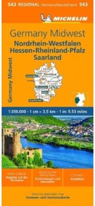 Germany Midwest - Michelin Regional Map 543