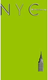 NYC Chrysler building chartruce grid style page notepad Michael Limited edition NYC Chrysler