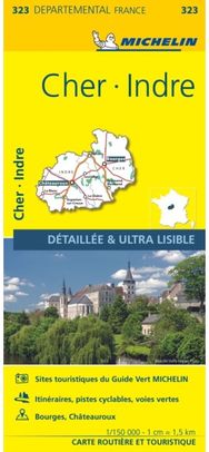 Cher, Indre - Michelin Local Map 323