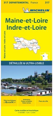 Indre-et-Loire Maine-et-Loire - Michelin Local Map 317: Map Map
