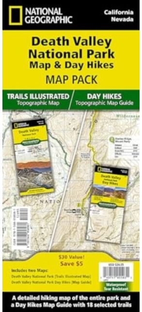 Death Valley Day Hikes and National Park Map [Map Pack Bundle] Map