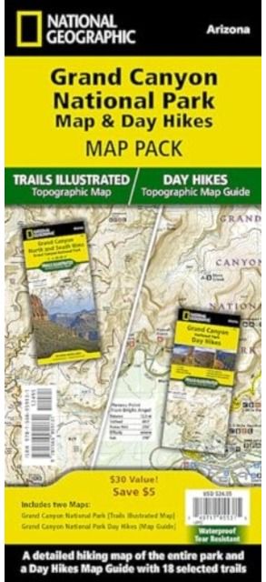 Grand Canyon Day Hikes and National Park [Map Pack Bundle]