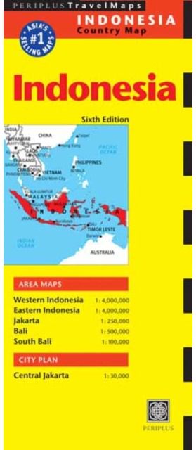 Indonesia Travel Map Sixth Edition