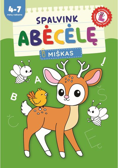 Spalvinimo ir užduočių knygelės „Spalvink abėcėlę“