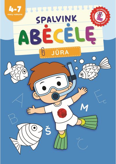 Spalvinimo ir užduočių knygelės „Spalvink abėcėlę“