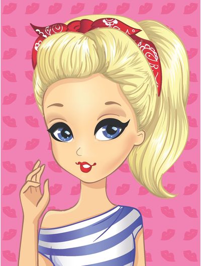 Lipdukų knygelė „Blizgučių mados. Šukuosenos“