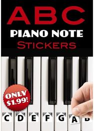 A B C Piano Note Stickers