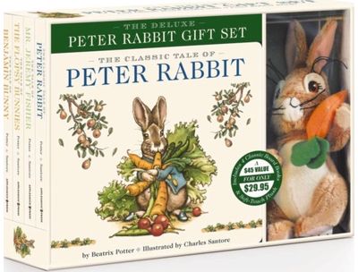 Peter Rabbit Deluxe Plush Gift Set: The Classic Edition Board Book + Plush Stuffed Animal Toy Rabbit Gift Set