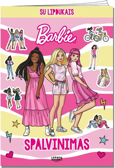 Barbie. Spalvinimas su lipdukais