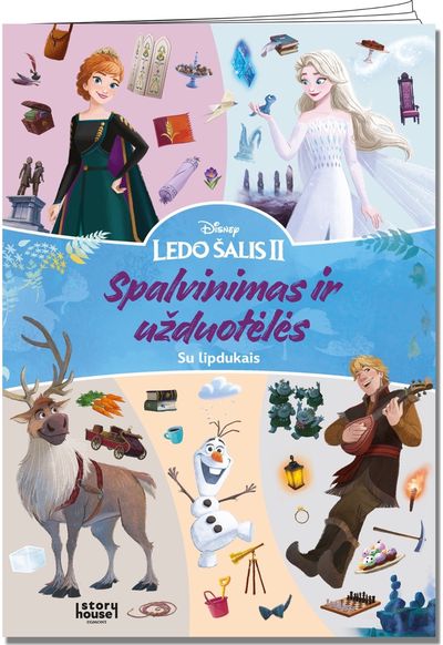 Ledo šalis. Užduotėlės su lipdukais