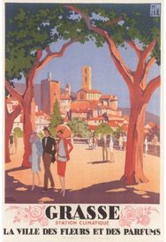Vintage Journal Grasse Travel Poster