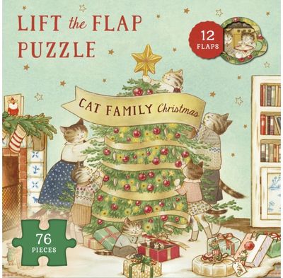 Cat Family Christmas Lift-the-Flap Puzzle Count down to