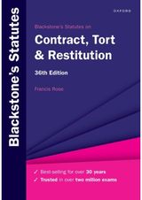 Blackstones Statutes on Contract, Tort & Restitution