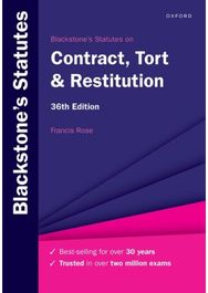 Blackstones Statutes on Contract, Tort & Restitution