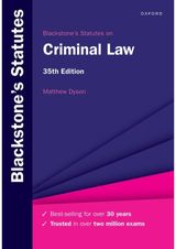 Blackstones Statutes on Criminal Law