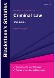 Blackstones Statutes on Criminal Law
