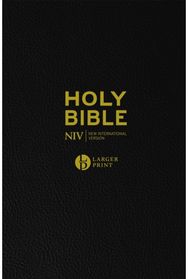 NIV Larger Print Black Leather Bible