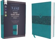NASB, Super Giant Print Reference Bible, Leathersoft, Teal, Red Letter, 1995 Tex