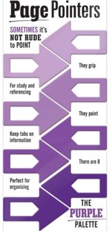 Page Pointers Page Markers - Purple