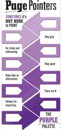 Page Pointers Page Markers - Purple