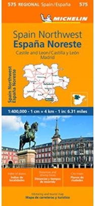 Espana Noroeste : Castilla y Leon, Madrid- Michelin Regional Map 575