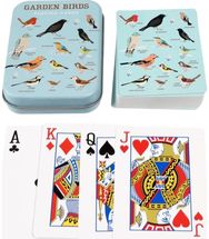Playing cards in a tin - Garden Birds