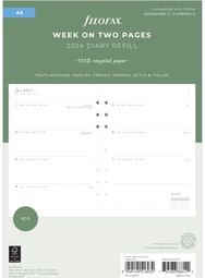 Filofax A5 Eco Week On Two Pages 2024 Diary With Tabs
