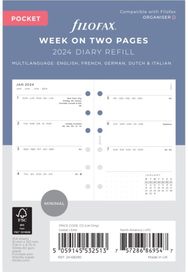 Filofax Pocket Minimal Week On Two Pages 2024 Diary