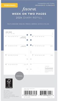 Filofax Personal Minimal week on two pages 2024 diary
