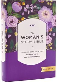 KJV, The Womans Study Bible, Hardcover, Red Letter, Full-Color Edition, Comfort Print: Receiving God's Truth for Balance, Hope, and Transformation Truth for Balance, Hope, and Transformation
