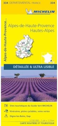 Alpes-de-Haute-Provence, Hautes-Alpes - Michelin Local Map 334 Map