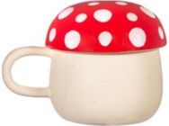 Sass & Belle Red Mushroom Mug with Lid