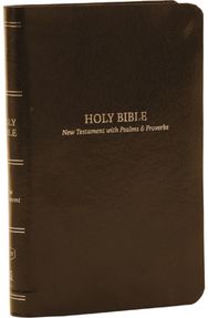 KJV Holy Bible: Pocket New Testament with Psalms and Proverbs, Brown Leatherflex, Red Letter, Comfort Print: King James Version