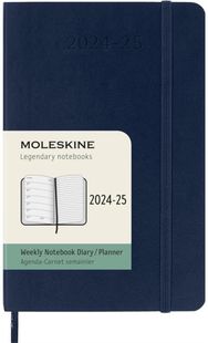 Moleskine 2025 18-Month Weekly Pocket Softcover Notebook: Sapphire Blue