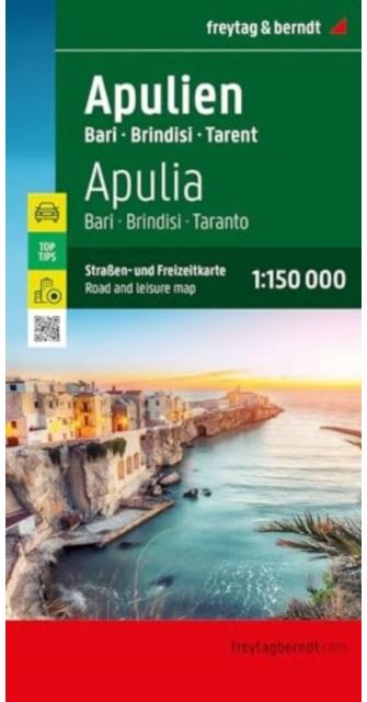 Apulia : Bari, Road and Leisure Map