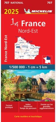Northeastern France 2025 - Michelin National Map 707 Map