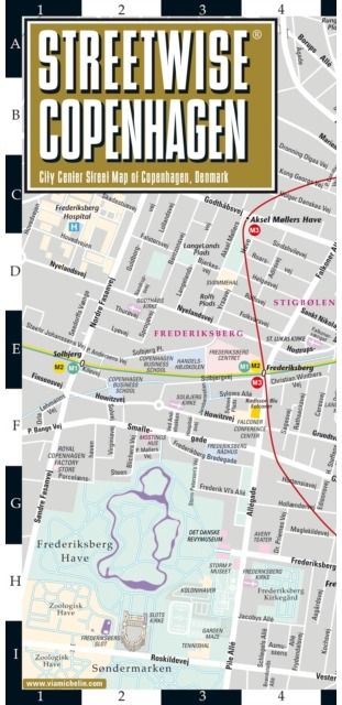 Streetwise Copenhagen Map - Laminated City Center Street Map of Copenhagen, City Plan