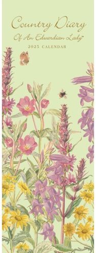 Country Diary of an Edwardian Lady Slim Calendar 2025