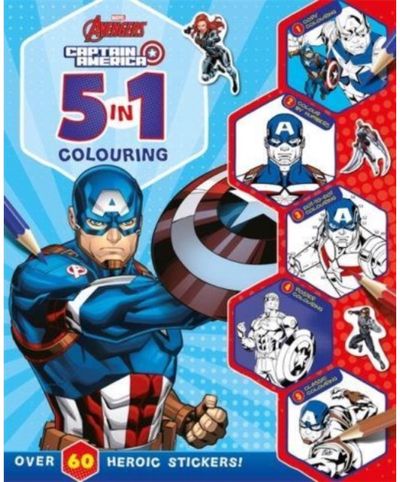 Marvel Avengers Captain America: 5 in 1 Colouring