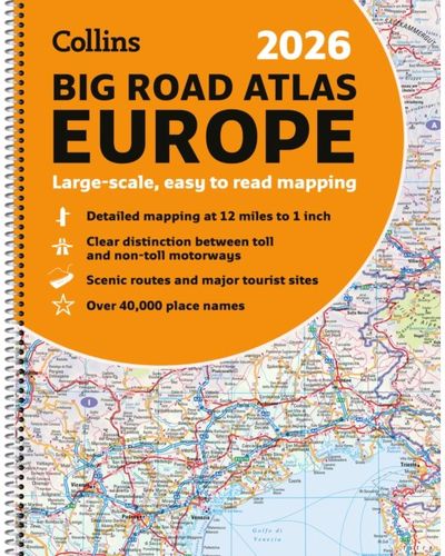 Collins 2026 Big Road Atlas Europe