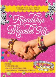 Friendship Bracelet Kit: Design and Customize Friendship Bracelets to Wear and Trade – Includes: Project Book, Elastic Jewelry Cord, 550 Beads, Embroidery Floss