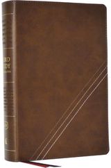 KJV, Word Study Reference Bible, Leathersoft, Brown, Red Letter, Comfort Print 2,000 Keywords that