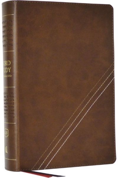 KJV, Word Study Reference Bible, Leathersoft, Brown, Red Letter, Comfort Print 2,000 Keywords that